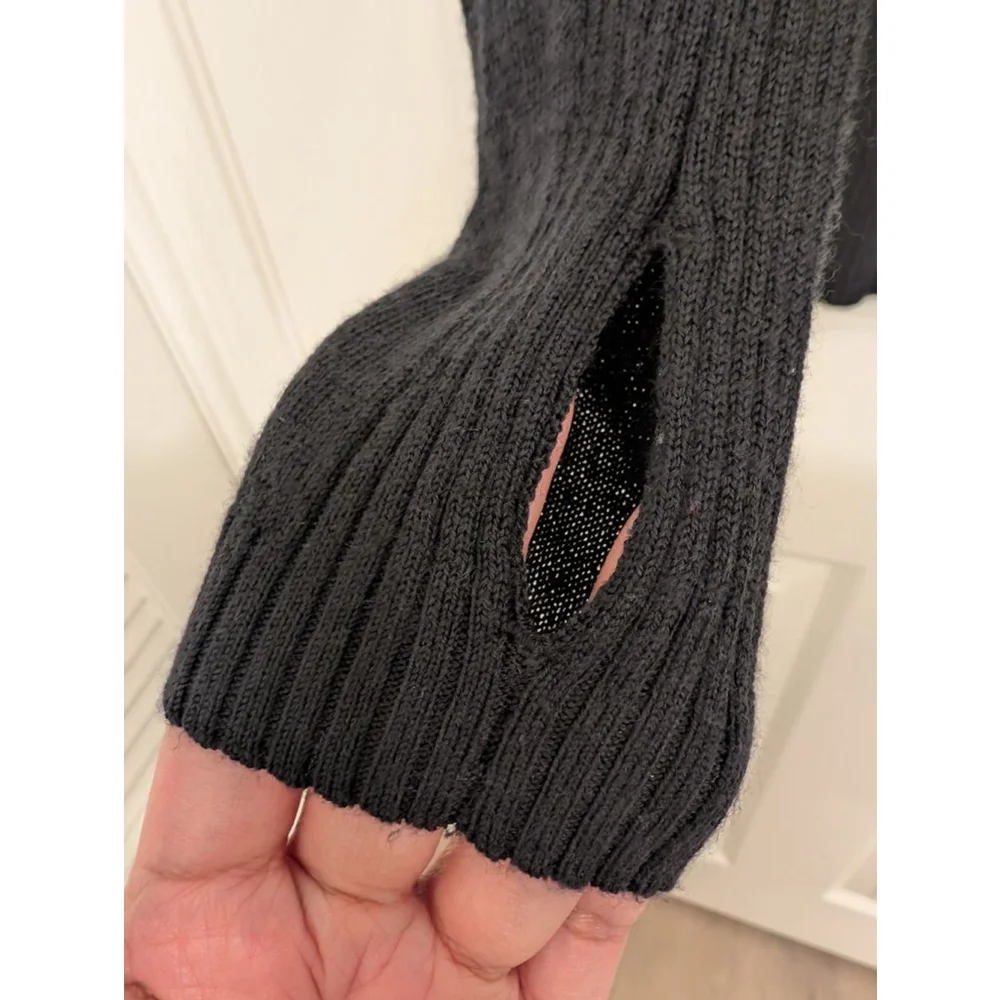 Lululemon Sweat & Savasana Sweater Black Ribbed Turtleneck S